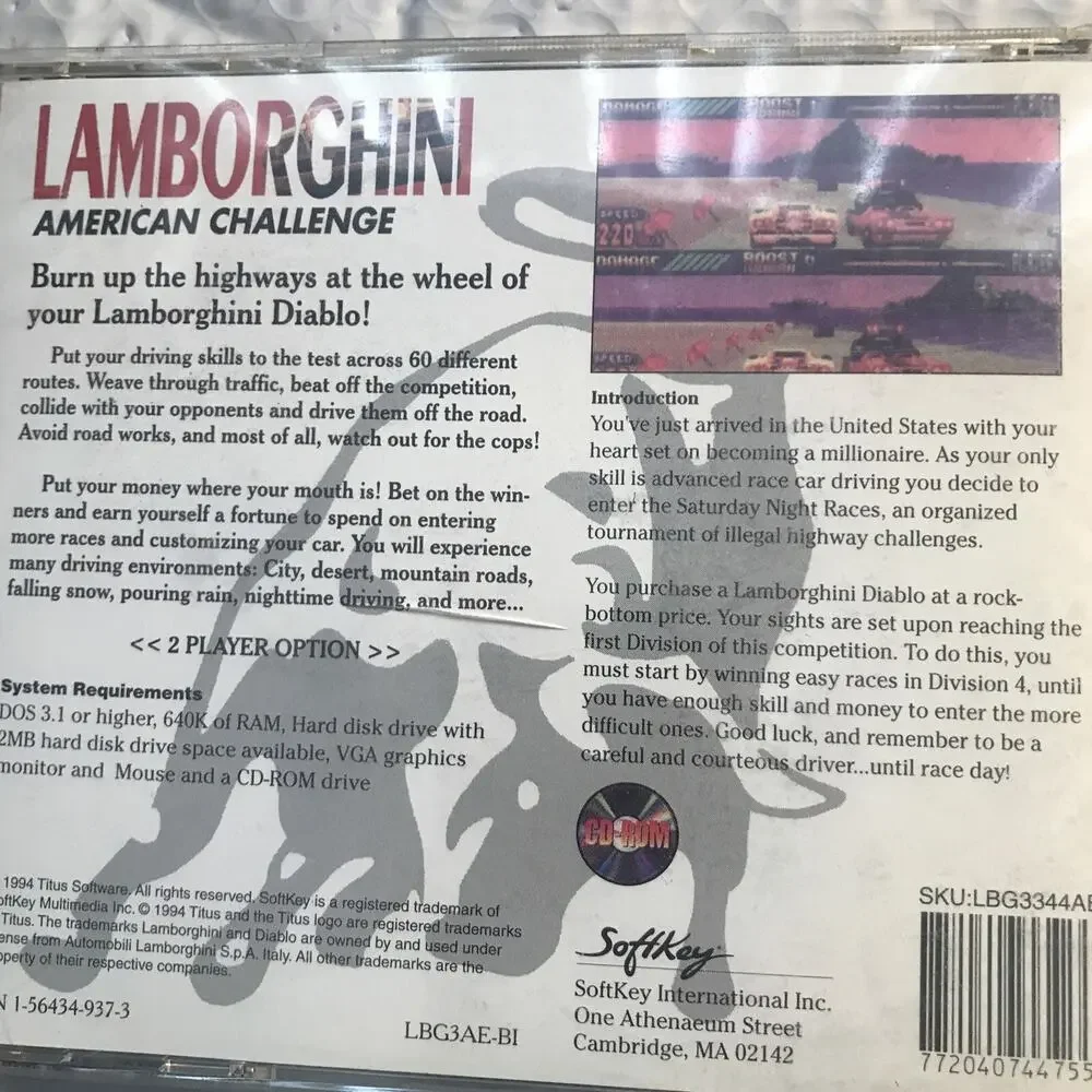 Lamborghini American Challenge: Ultimate Racing Experience! (PC), VG